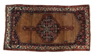 Hanging knotted oriental wool carpet, Bidjar