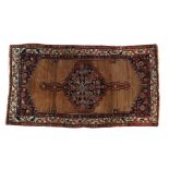 Hanging knotted oriental wool carpet, Bidjar