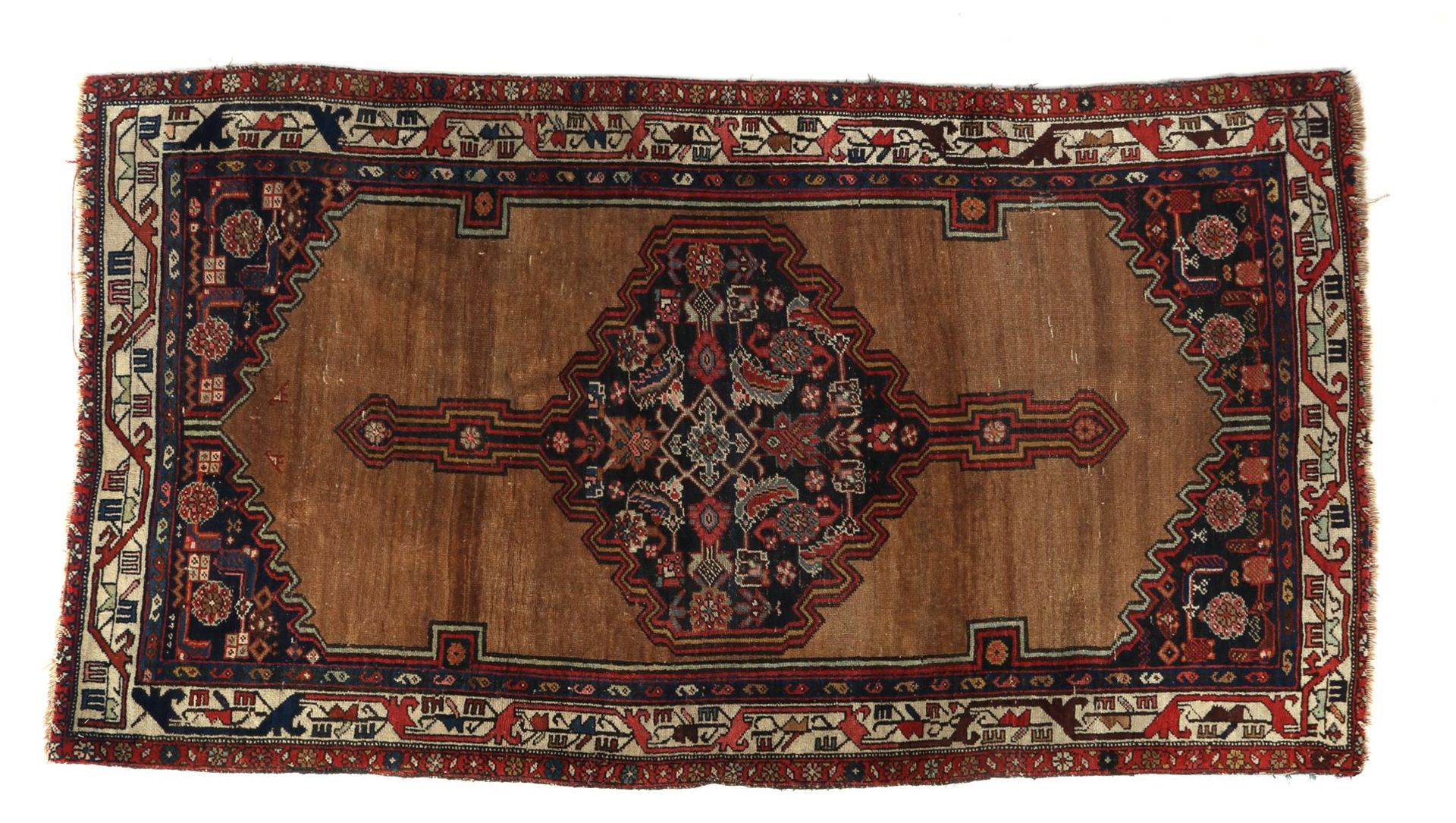 Hanging knotted oriental wool carpet, Bidjar