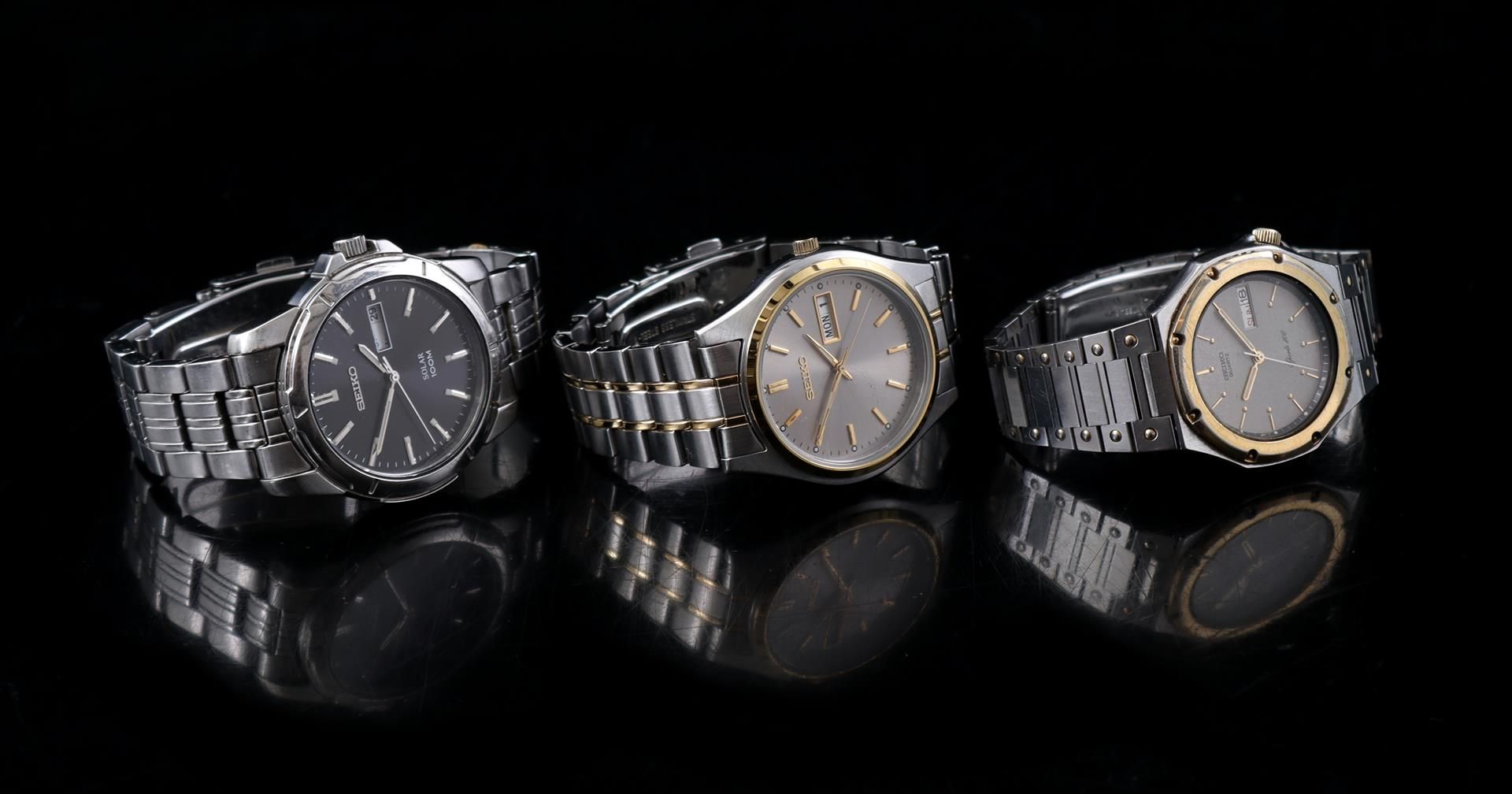3 Seiko wristwatches