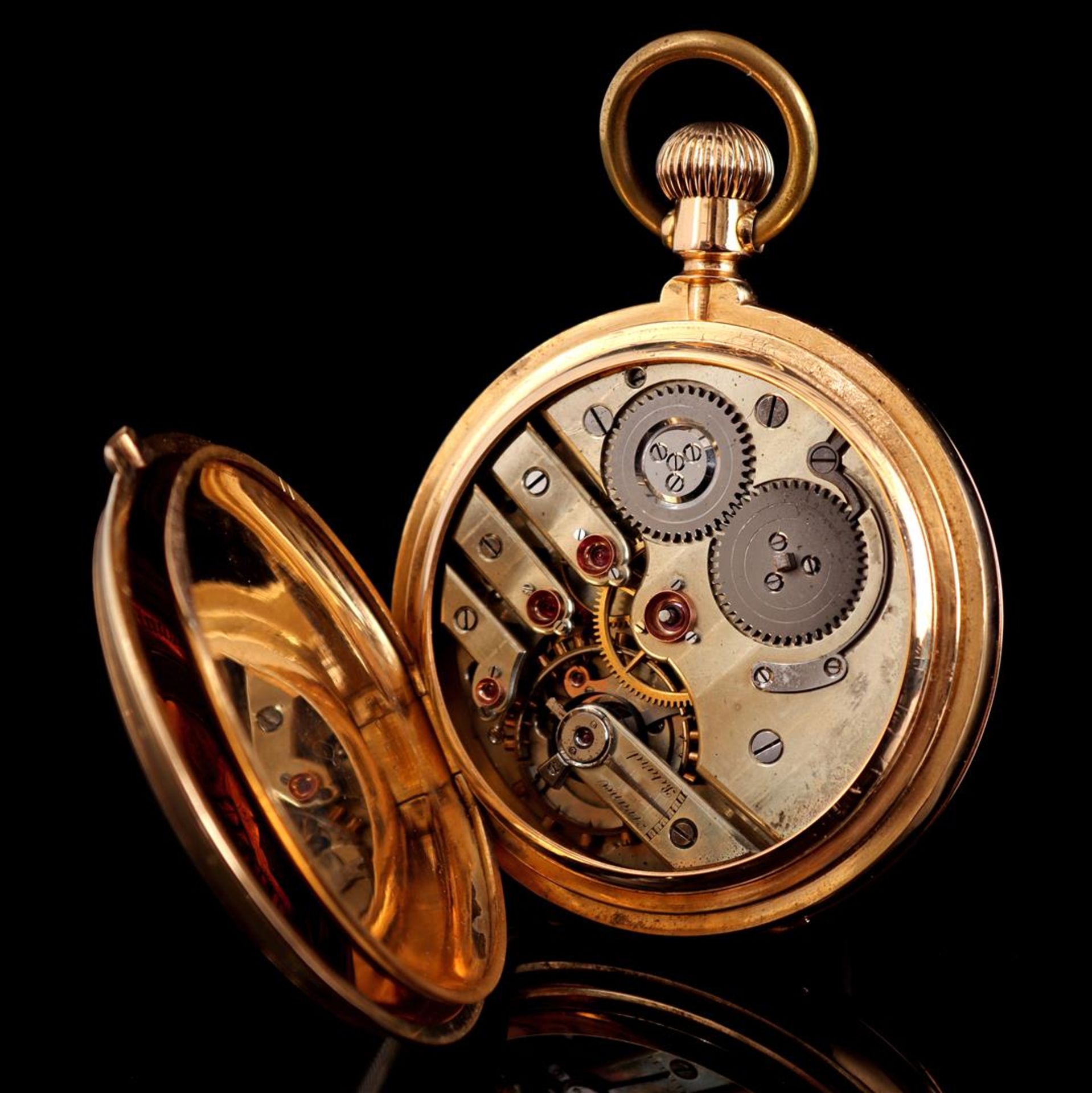 Pocket watch in gold case - Bild 3 aus 6