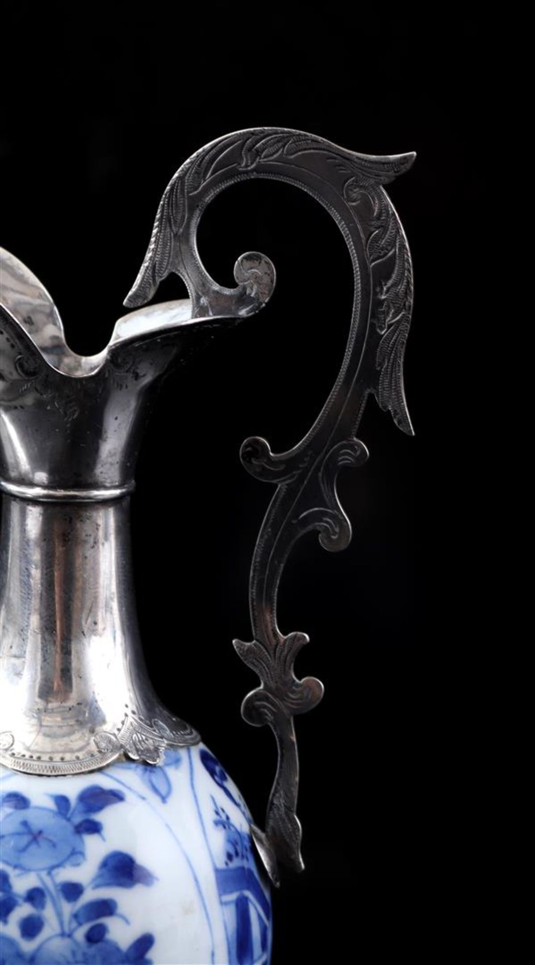 Porcelain vase with silver, Kangxi - Image 3 of 4