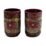 2 decorative glass vases