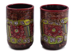 2 decorative glass vases
