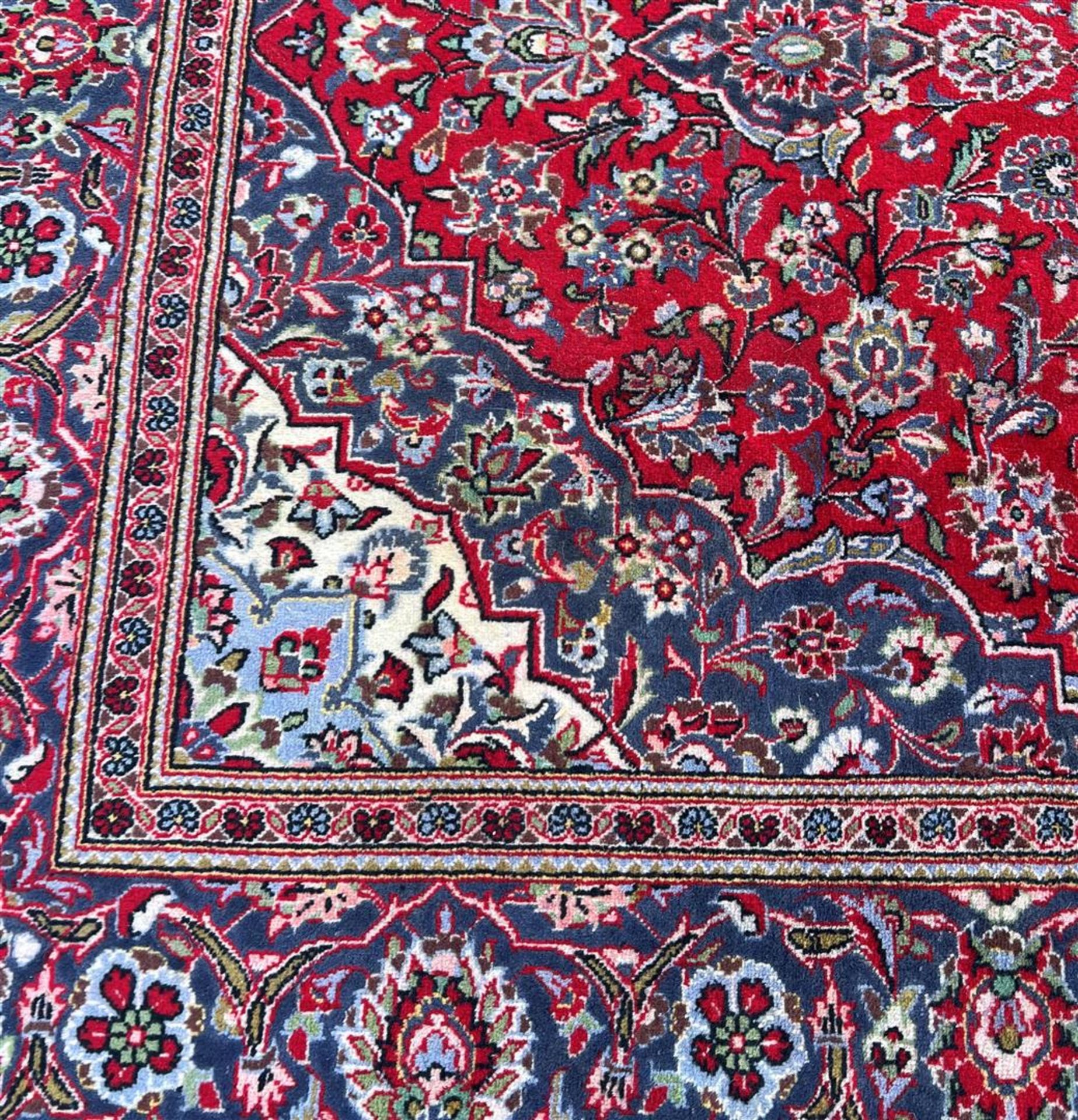 Hand-knotted wool carpet, Keshan - Image 3 of 4