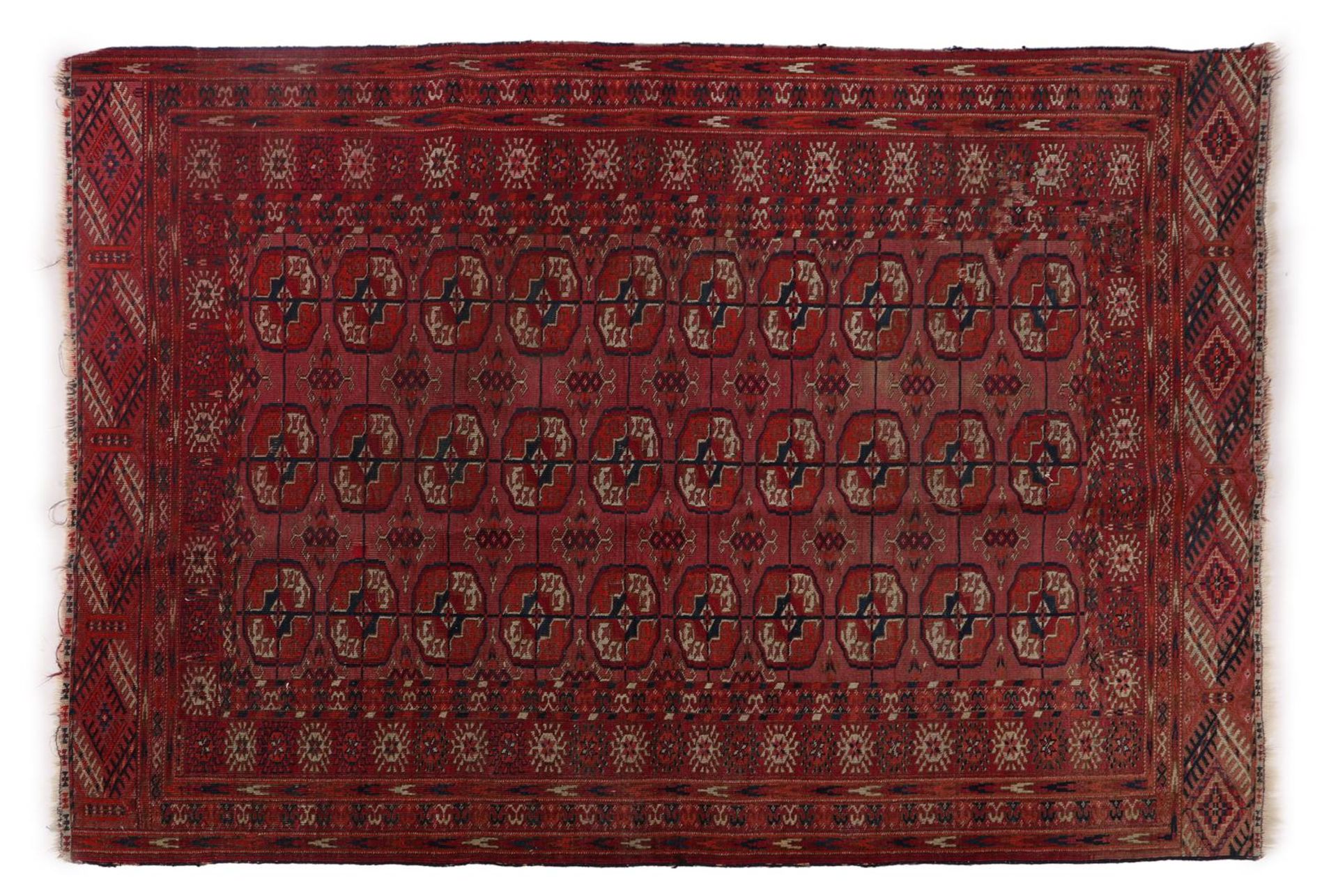 Hand-knotted oriental carpet, Turkaman Main