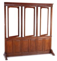 Teak folding screen