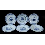 6 porcelain dishes, Qianlong