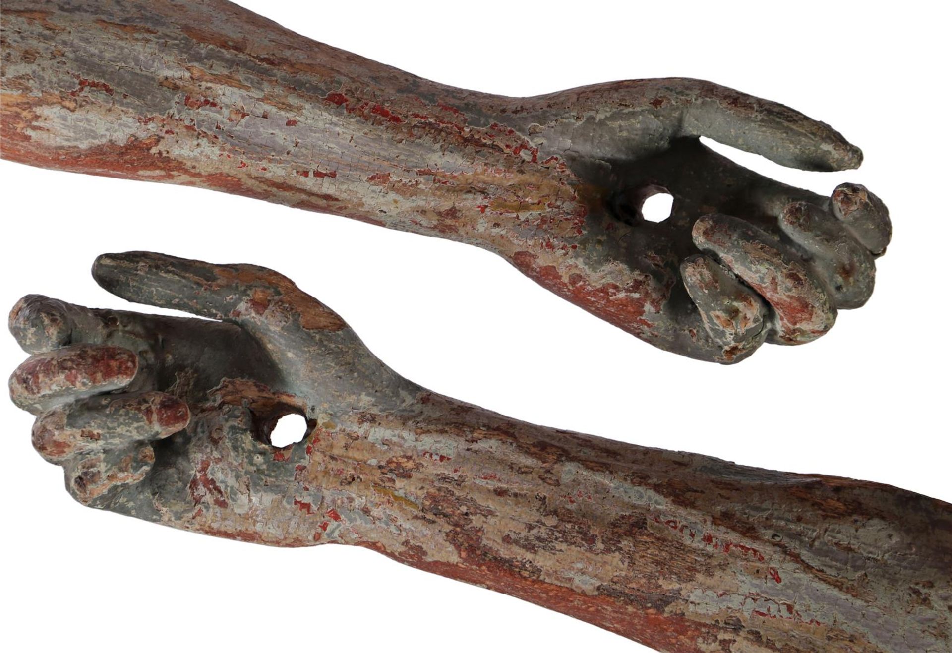 Polychrome lacquered fruitwood 3-nail type Corpus Christi - Bild 8 aus 13