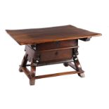 Chestnut payment table with drawer