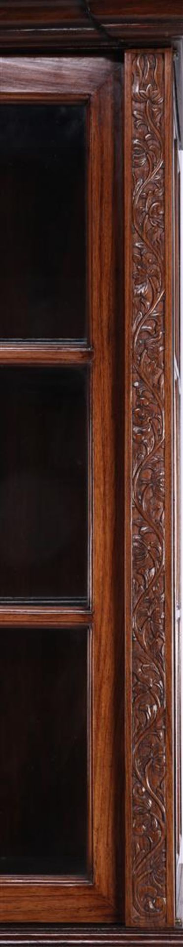 Padouk veneer with rosewood and teak wood 2-door show cupboard - Image 2 of 3
