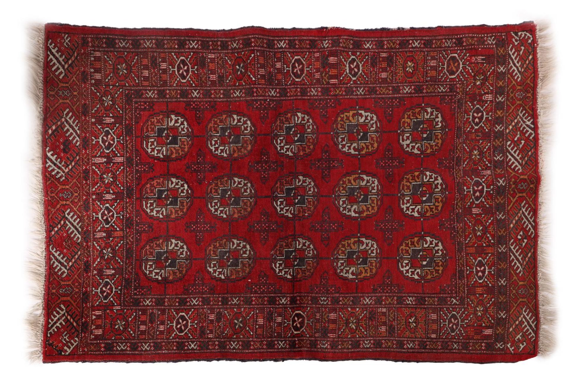 Hand-knotted oriental carpet, Turkaman