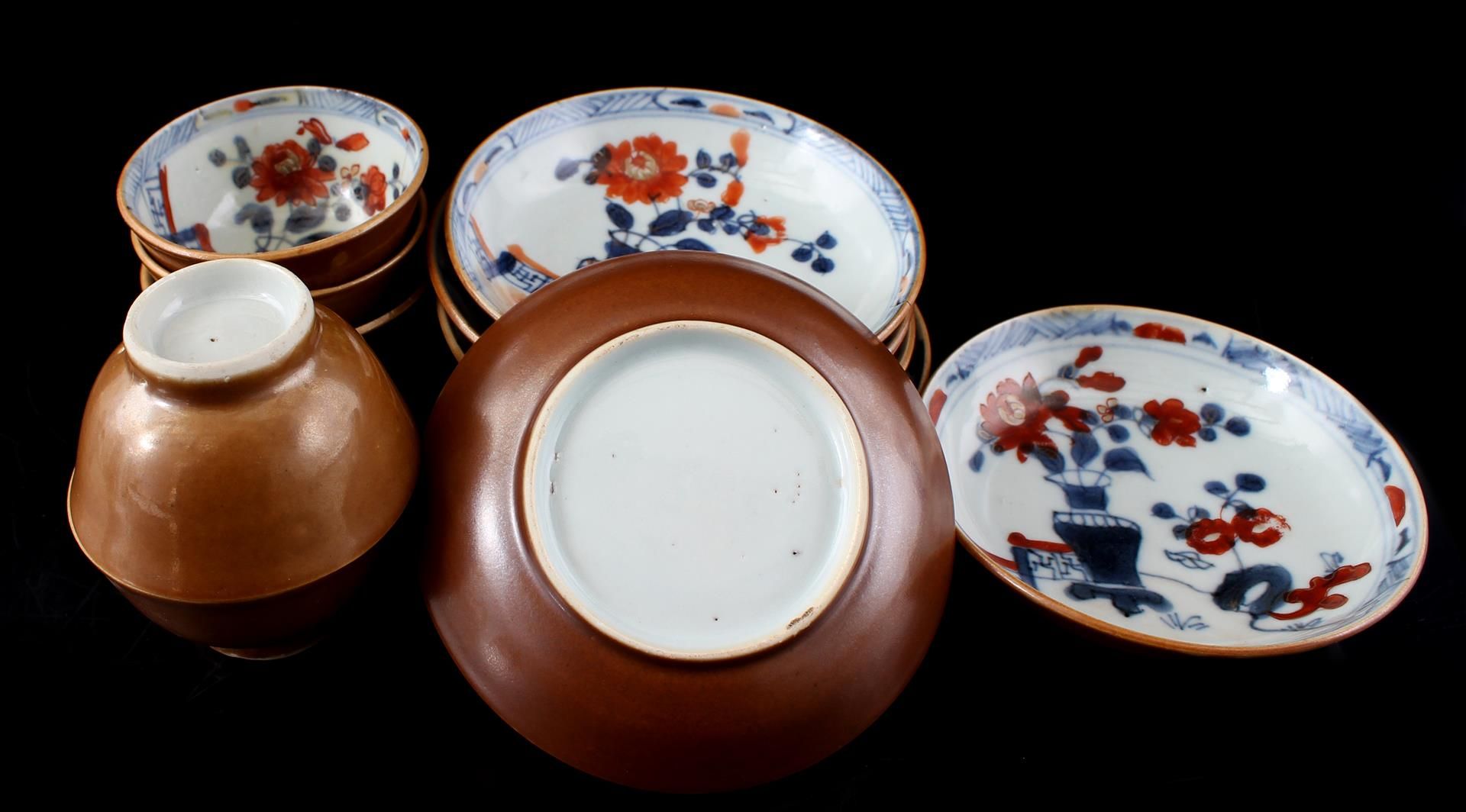 5 porcelain cup and 6 saucers, Qianlong - Bild 2 aus 2