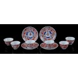 6 porcelain Imari cups and 5 saucers, Japan 18th