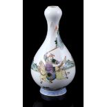 Porcelain garlic mouth vase, 20th