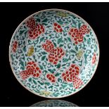 Porcelain Famille Verte dish, Kangxi