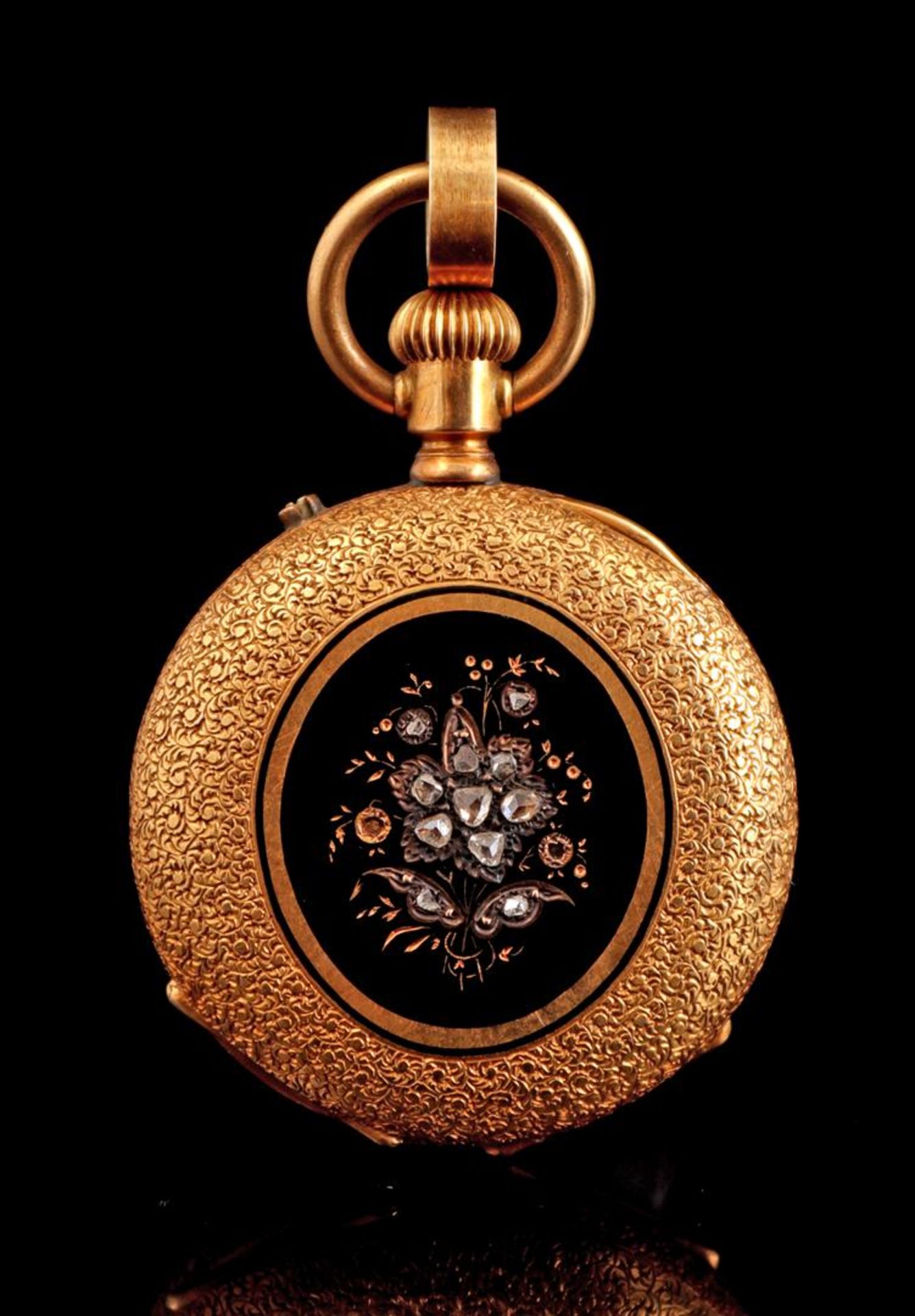 Pocket watch in gold case - Bild 3 aus 5