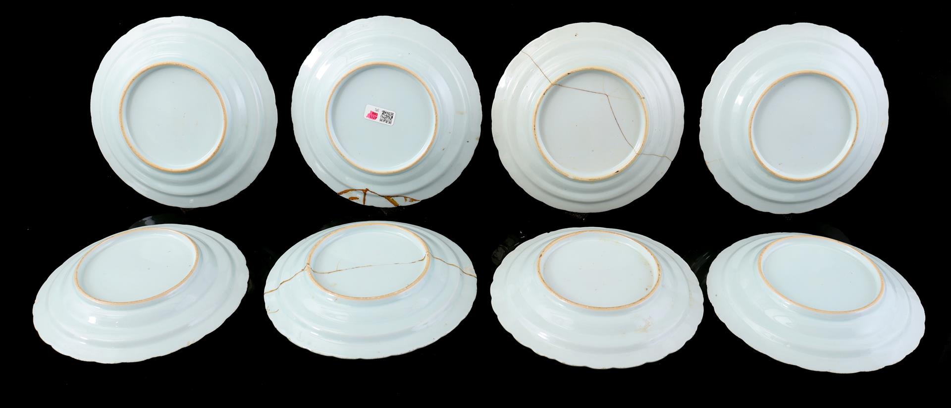 8 porcelain dishes, Qianlong - Image 3 of 3