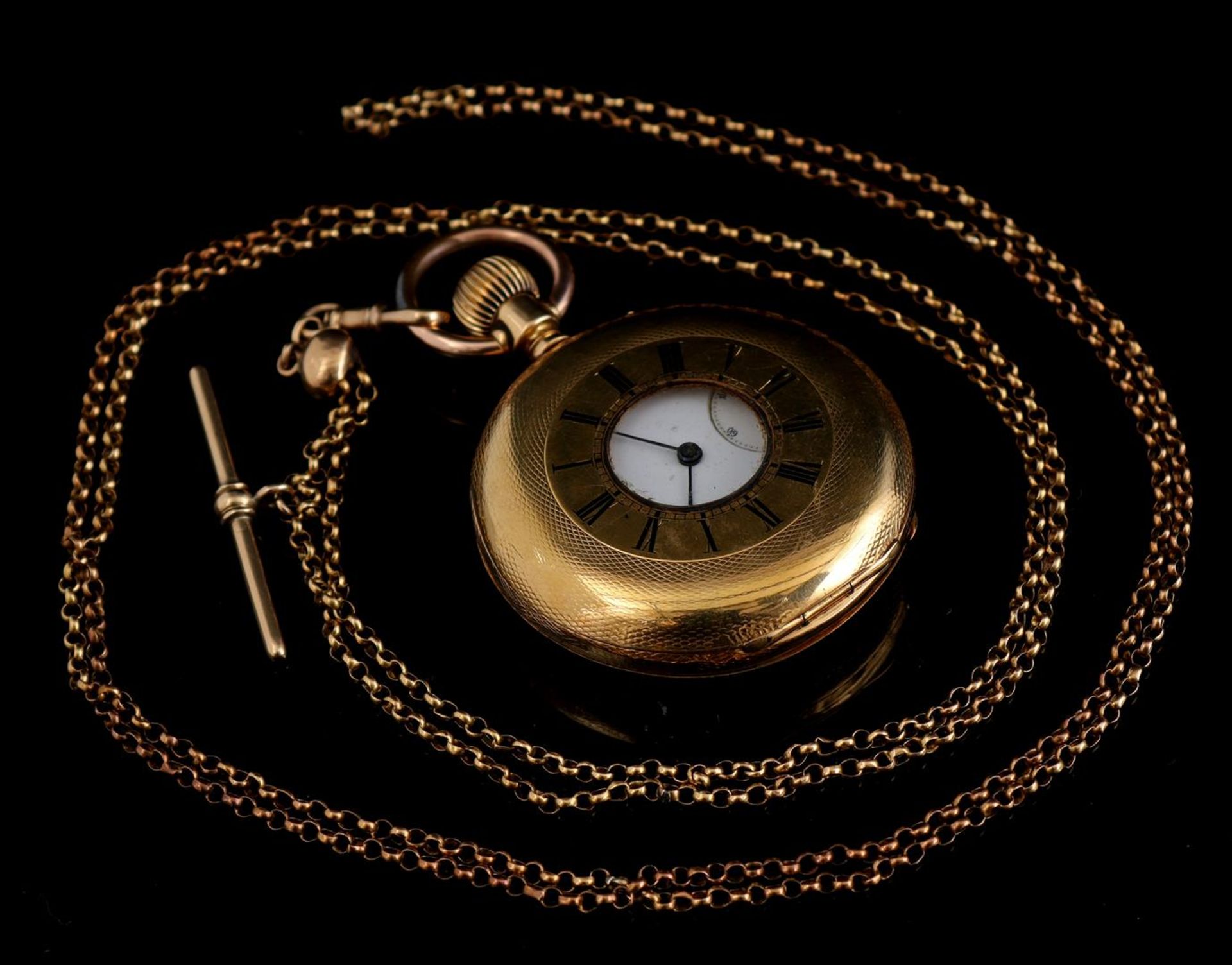 Pocket watch in gold case - Bild 3 aus 6