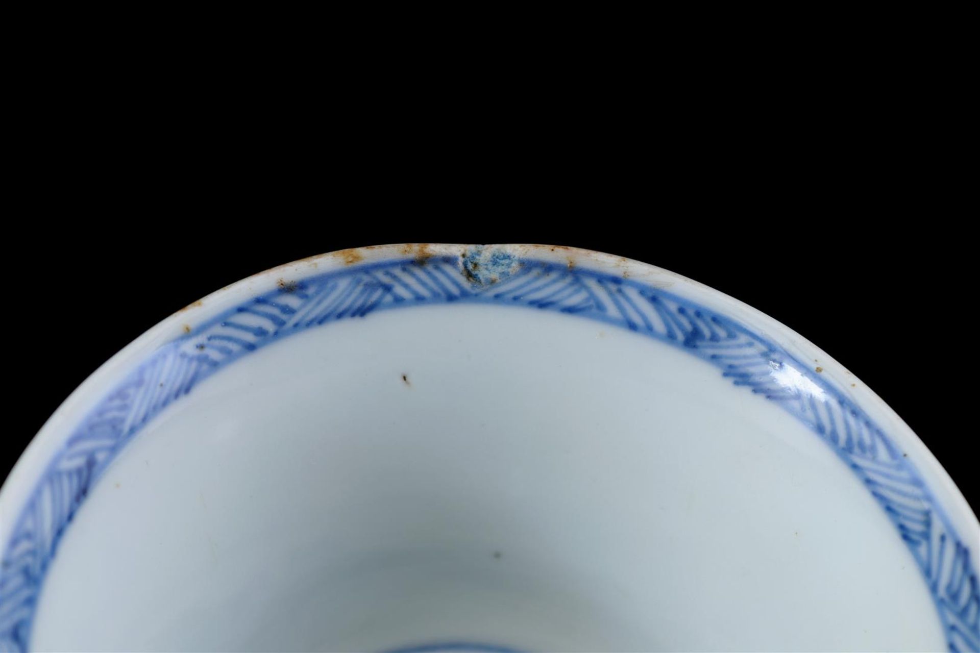 3 porcelain cups and saucers, Kangxi - Image 5 of 6