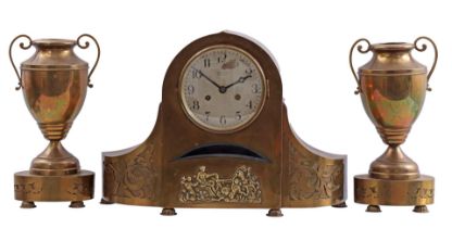 Copper mantel clock