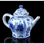 Porcelain octagonal teapot, Kangxi