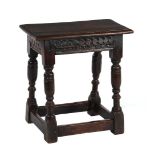 Antique oak "Joint stool"