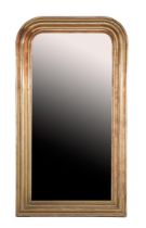 Mirror in gold lacquered oak frame