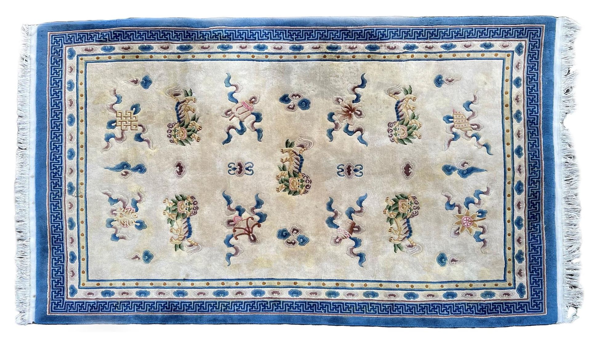 Hand-knotted wool carpet, Chinese