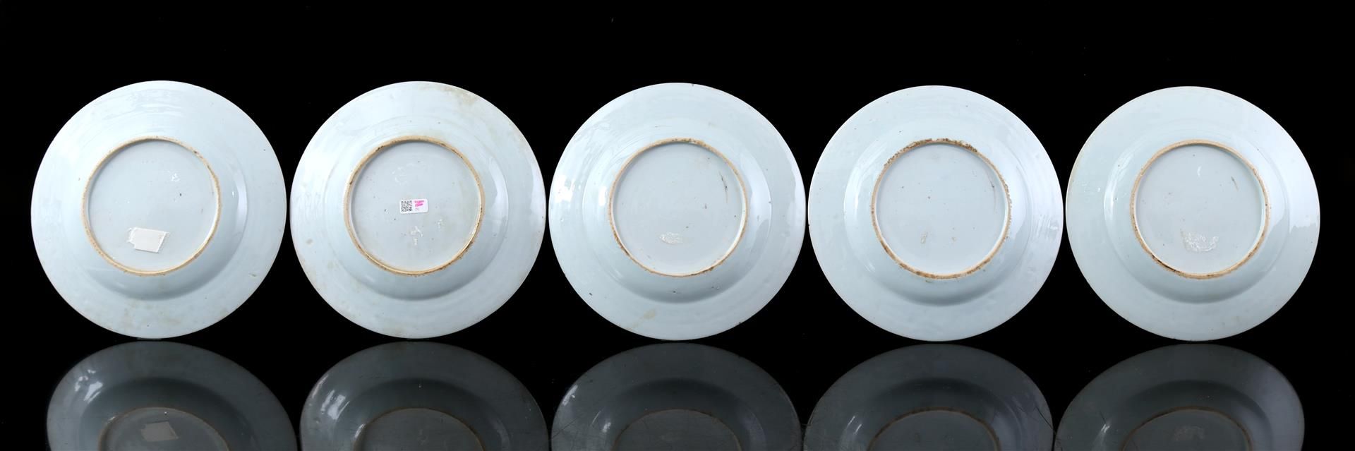 5 porcelain dishes, Qianlong - Image 3 of 3