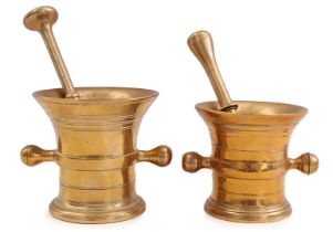 2 mortars with pestles