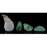 4 jade/jadeite carved objects