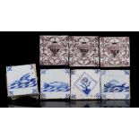 7 earthenware tiles