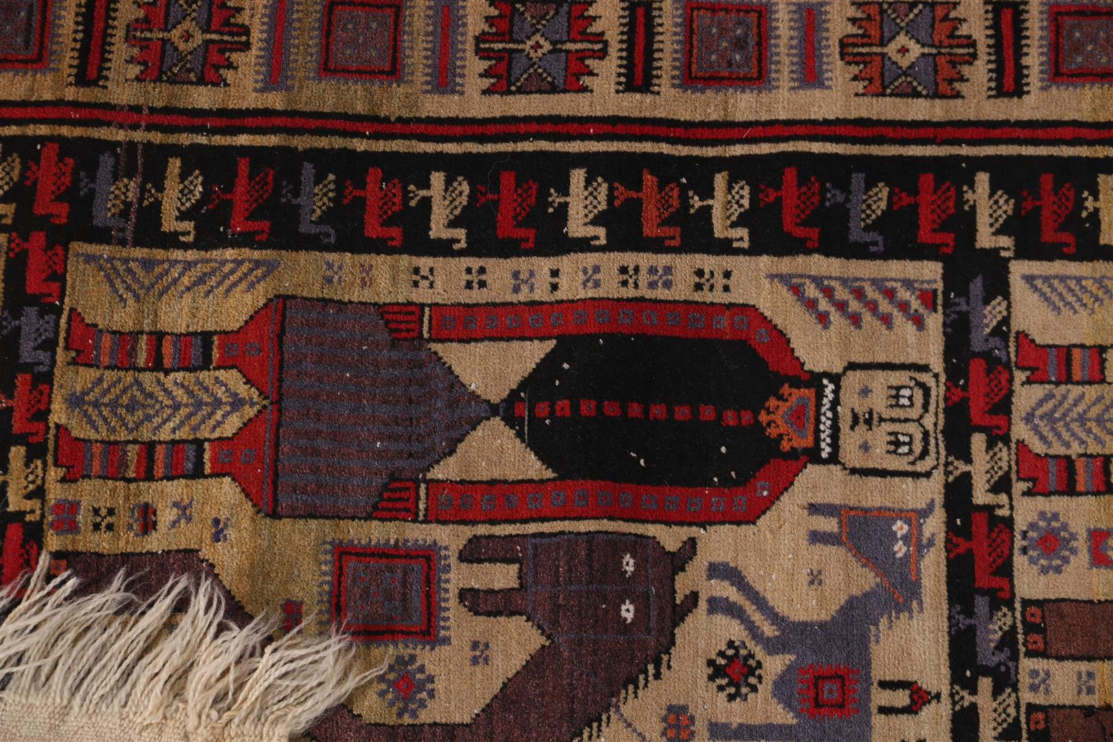 Hand-knotted oriental carpet, Belouch - Image 3 of 4