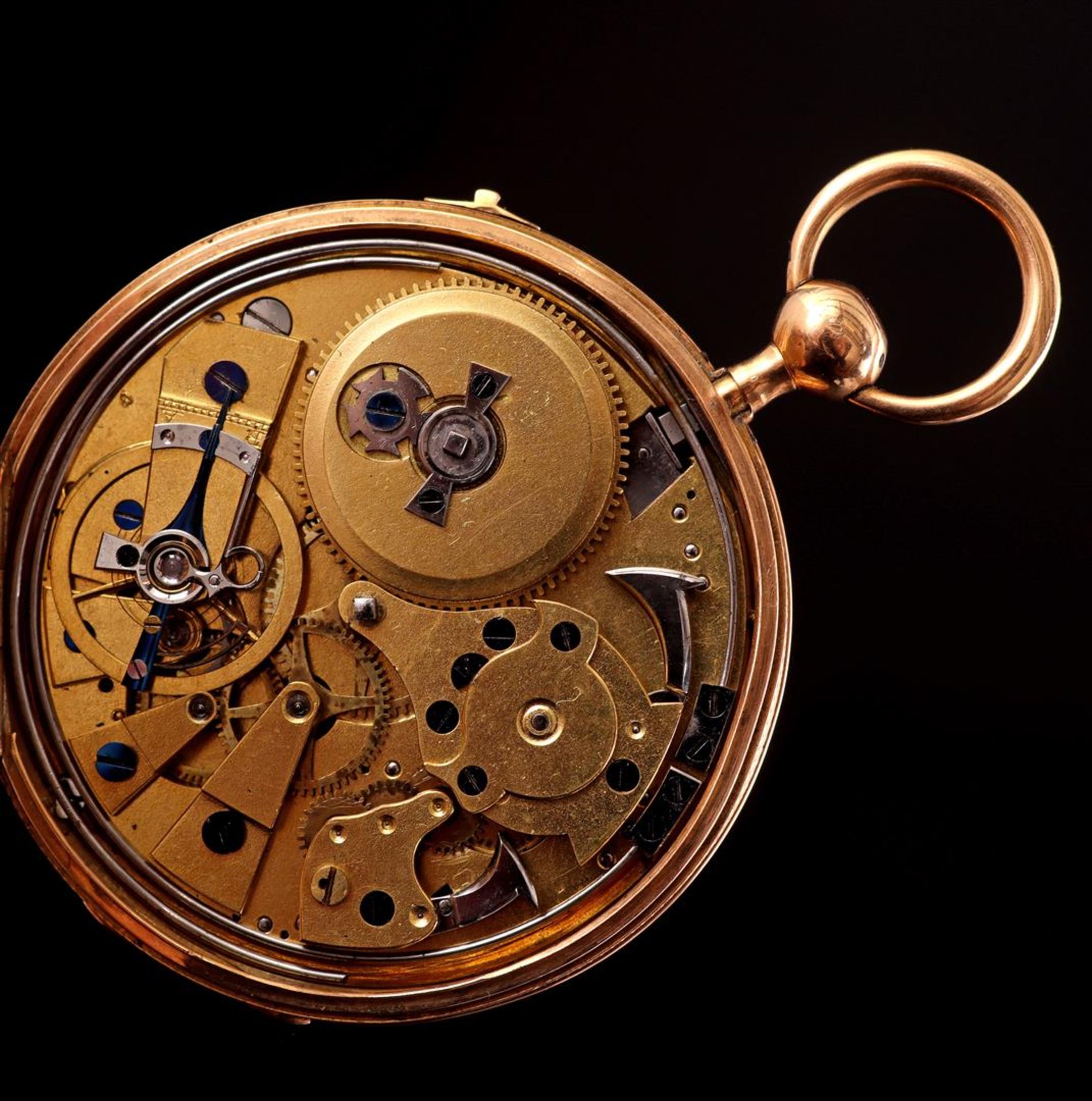 Pocket watch in gold case - Image 4 of 4