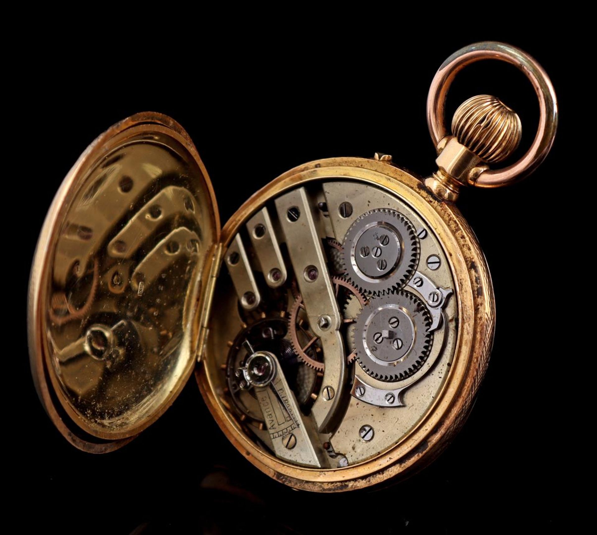 Pocket watch in gold case - Bild 5 aus 6