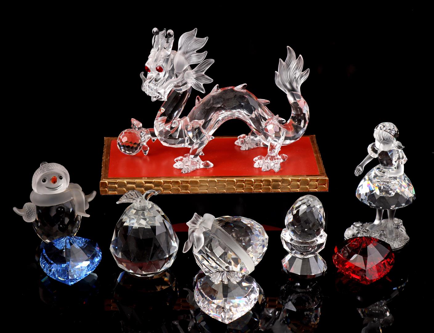 9 Swarovski figures