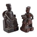 2 wooden sculptures