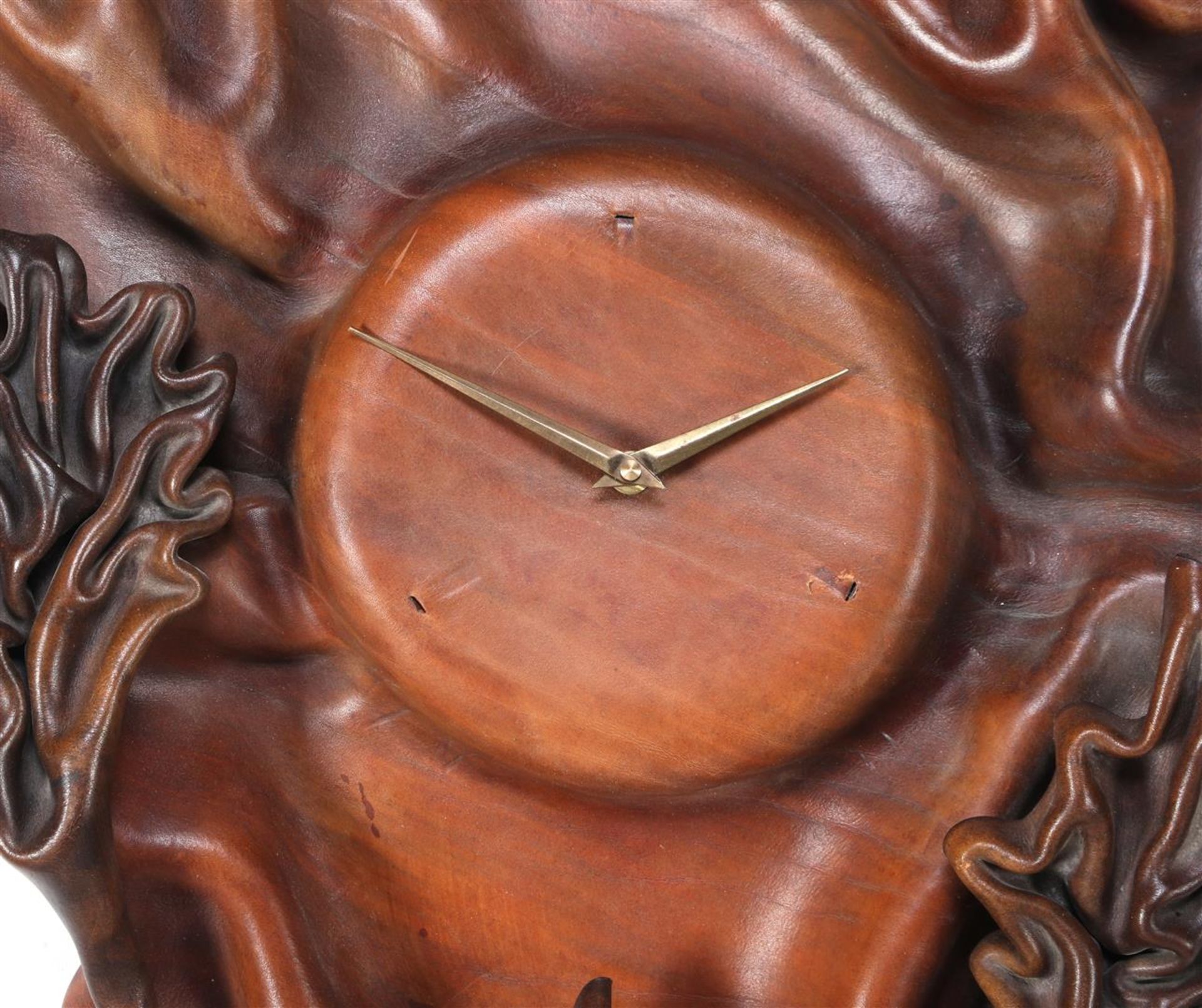 Leather wall clock - Image 2 of 4