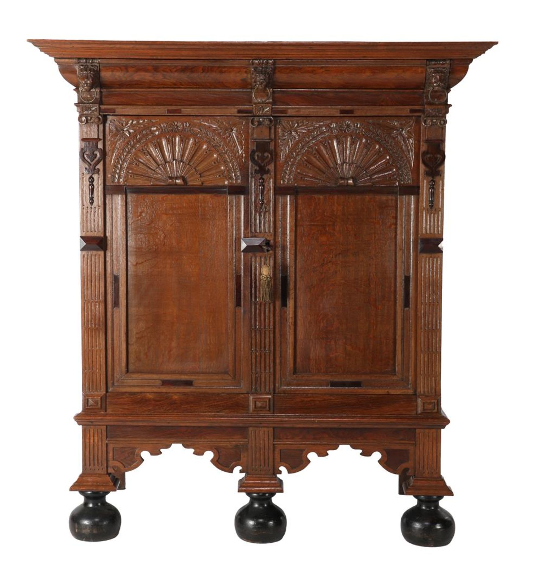 Oak 2-door Renaissance style cupboard