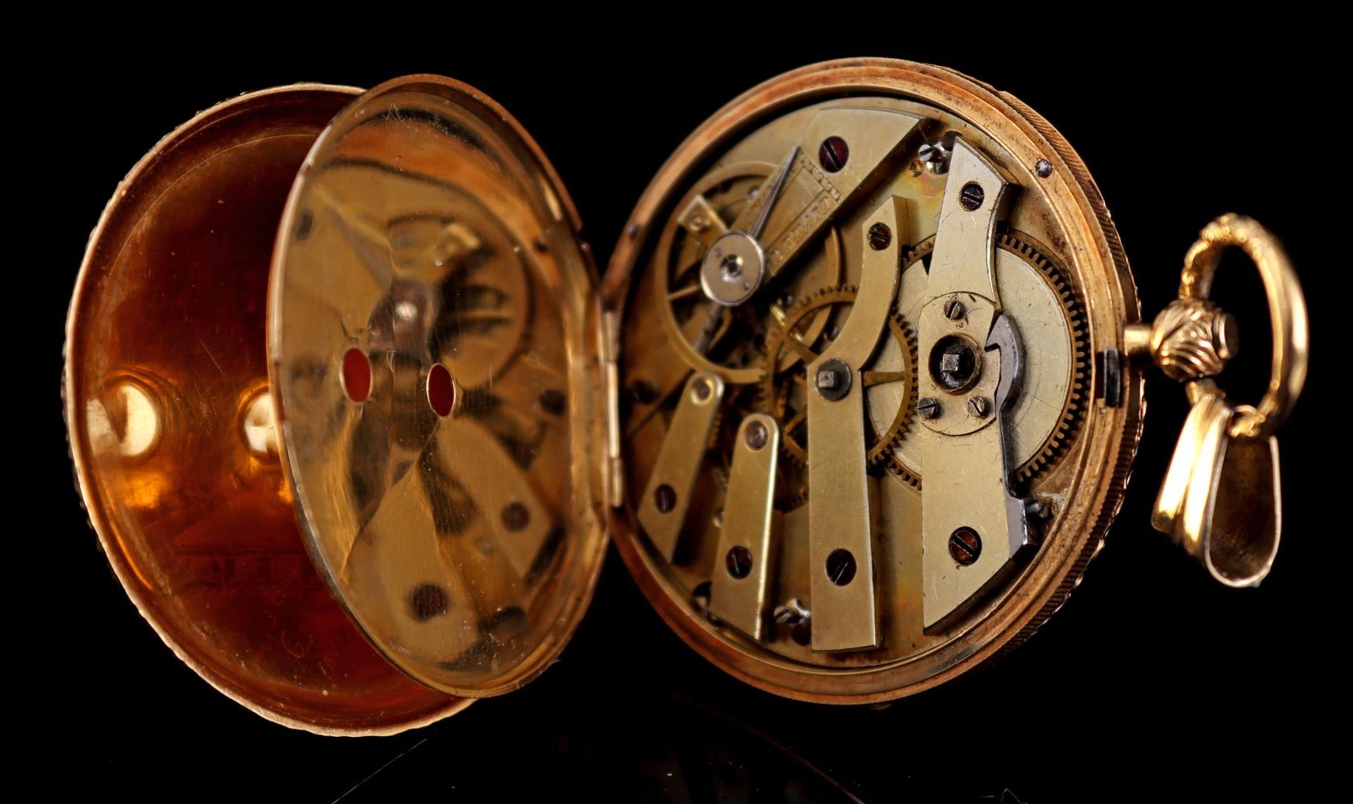 Pocket watch in gold case - Image 3 of 3