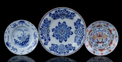 3 Delft earthenware dishes