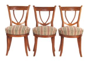 3 elm wood corn ears dining room chairs