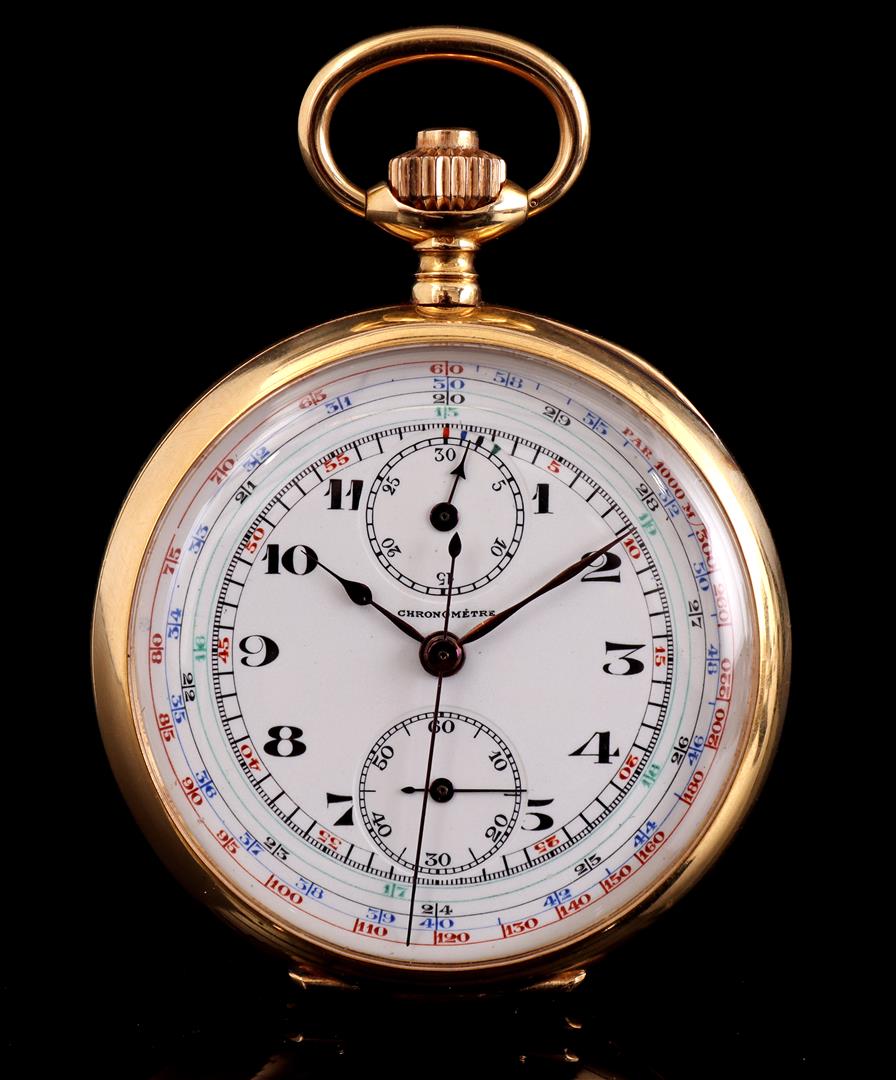 Pocket watch in gold case