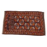 Hand-knotted oriental carpet, Afghan Belouch