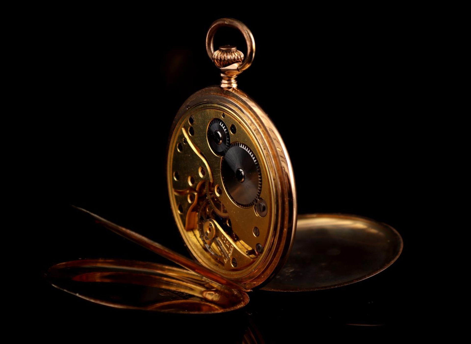 Pocket watch in gold case - Image 4 of 5
