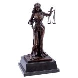 Bronze statue of Lady Justice