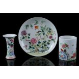 3 porcelain Famille Rose objects, China 20th