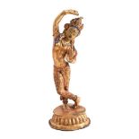 Polychrome bronze statue of a dancer