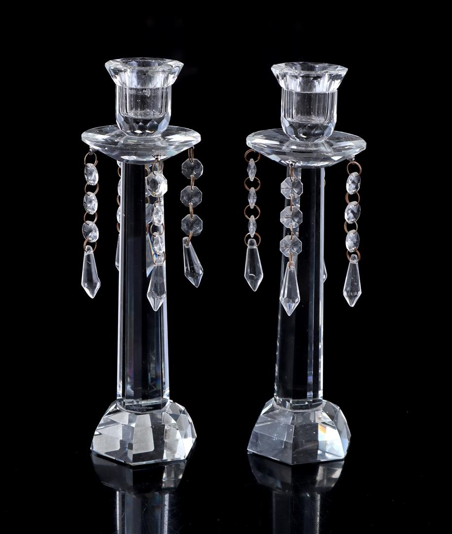2 crystal candlesticks